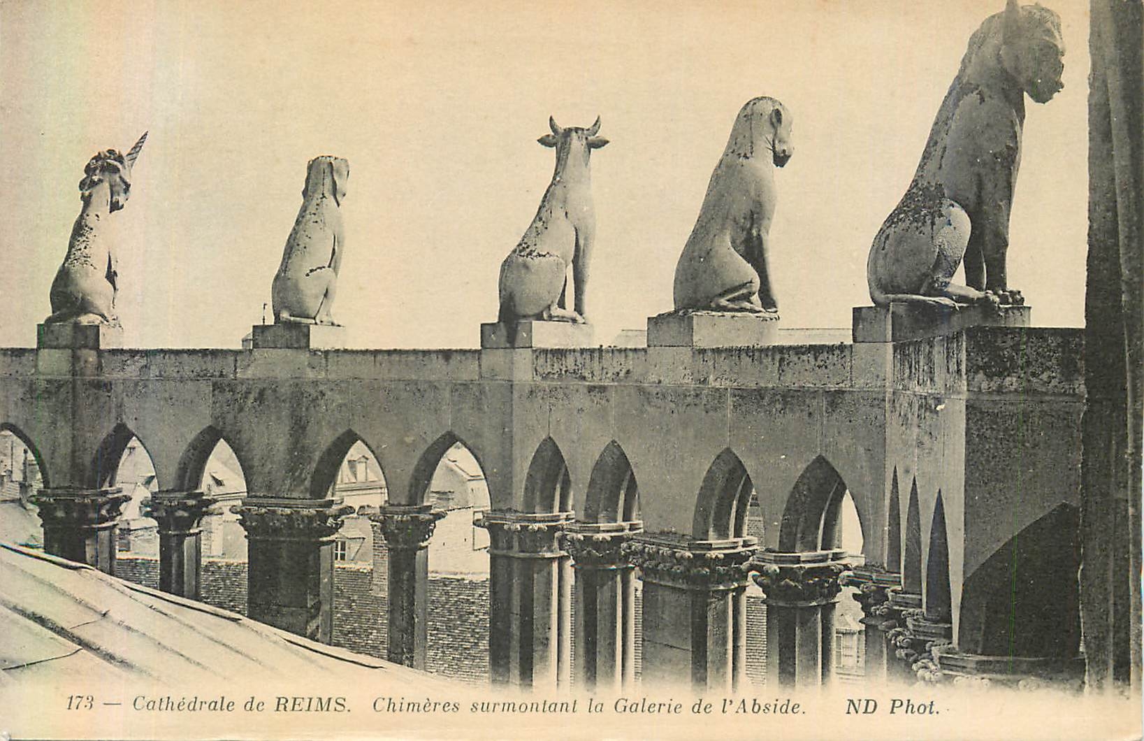 Kathedrale von Reims — Chimères über der Galerie der Apse — ND Phot. n°173