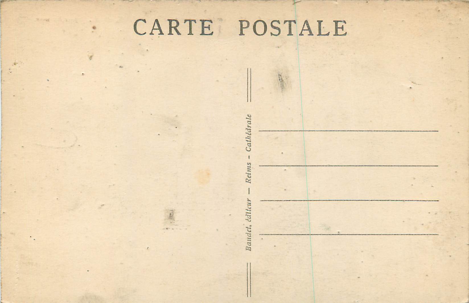 CPA La Cathedrale de Reims avant la Guerre (Cote Nord) — Verso