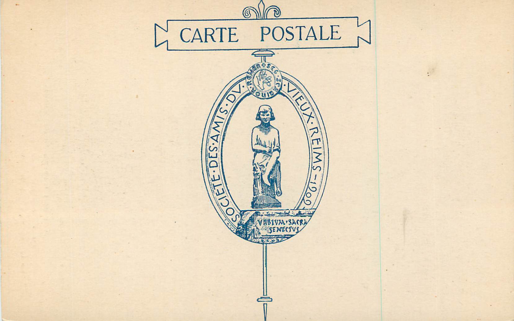CPA Anciens Remparts de Reims Ancienne Porte de Veste (XIVe Siecle) — Verso