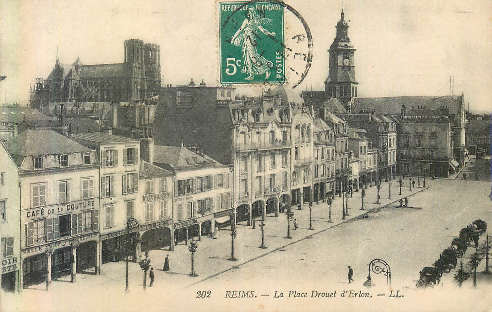 CPA Reims La Place Drouet d'Erlon