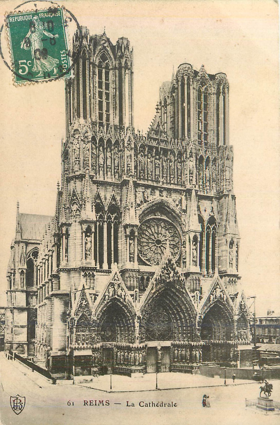 CPA Reims La Cathedrale