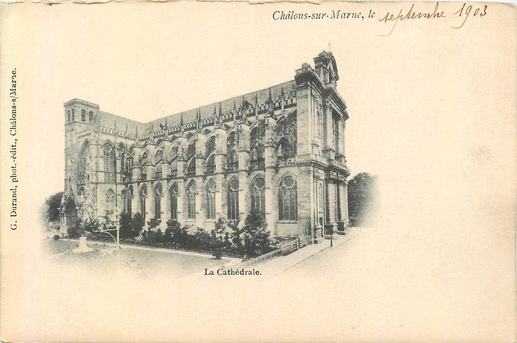 CPA Chalons sur Marne La Cathedrale (carte 1900)