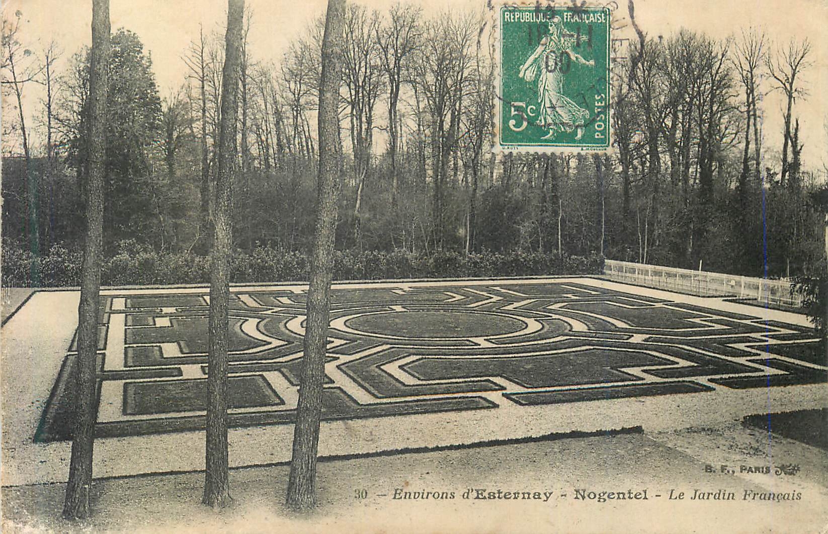 CPA Environs d'Esternay Nogentel Le Jardin Francais