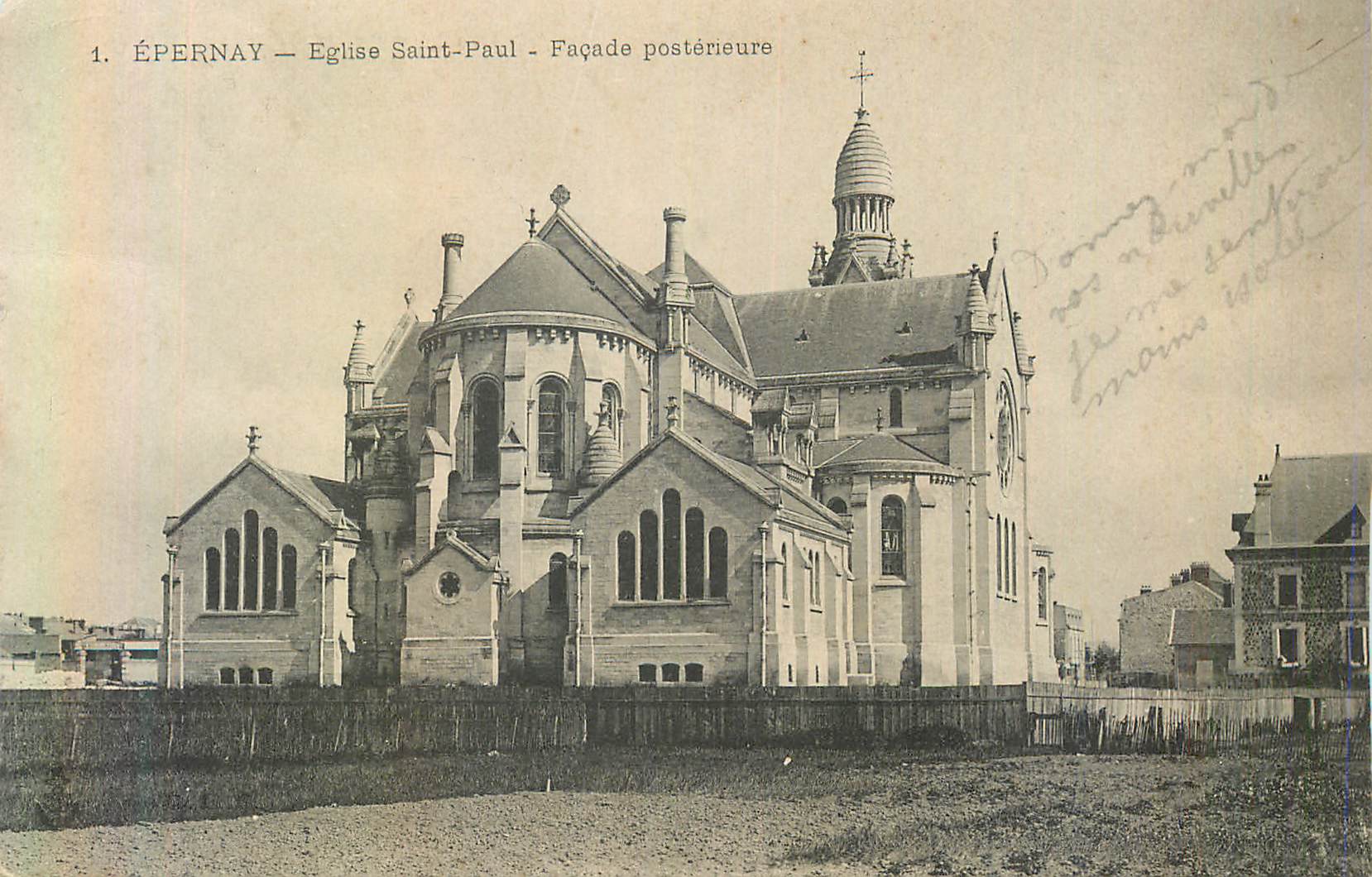 CPA Epernay Eglise Saint Paul Facade Posterieure