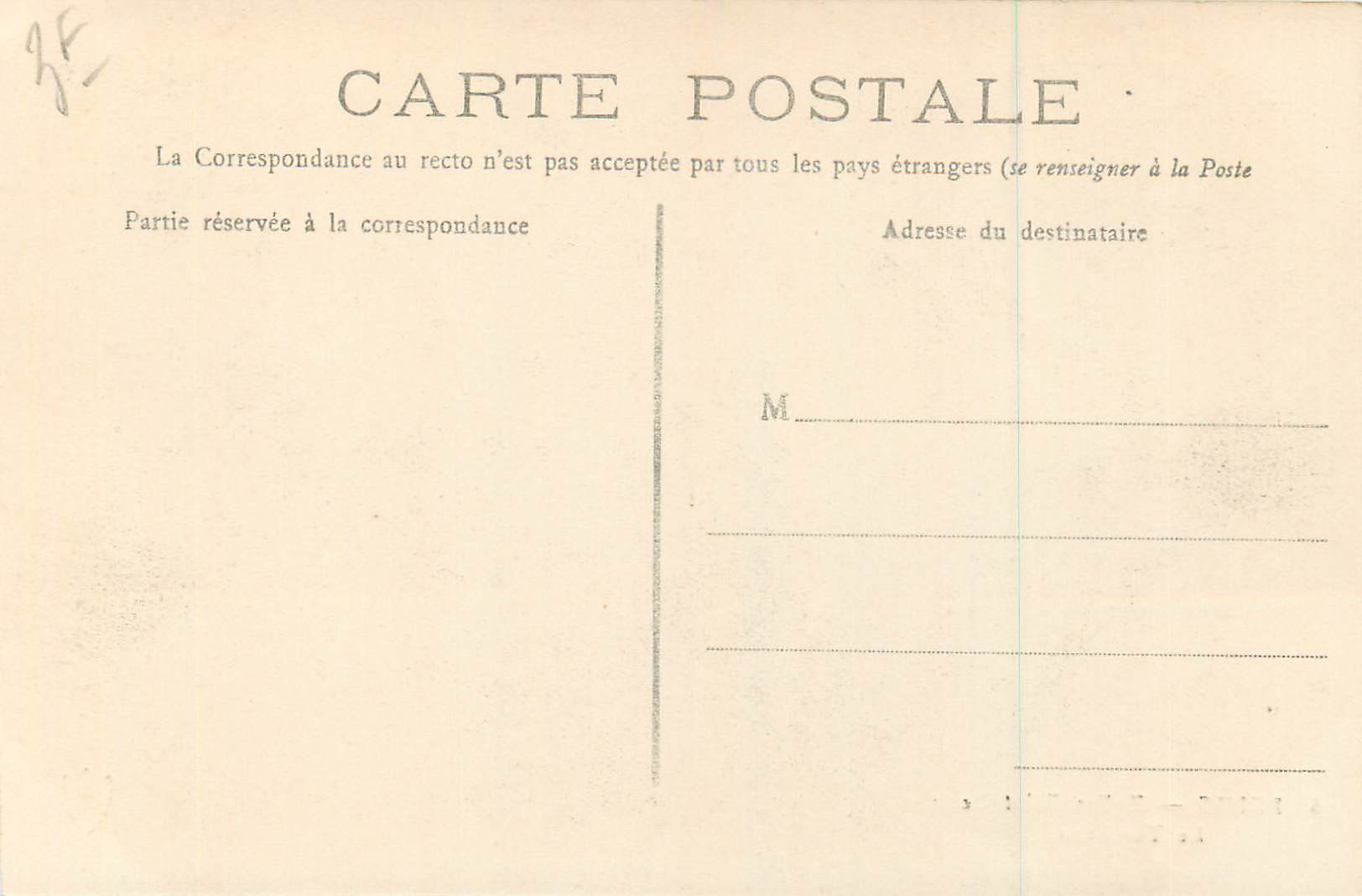 CPA Reims Eglise Le Tombeau — Rückseite