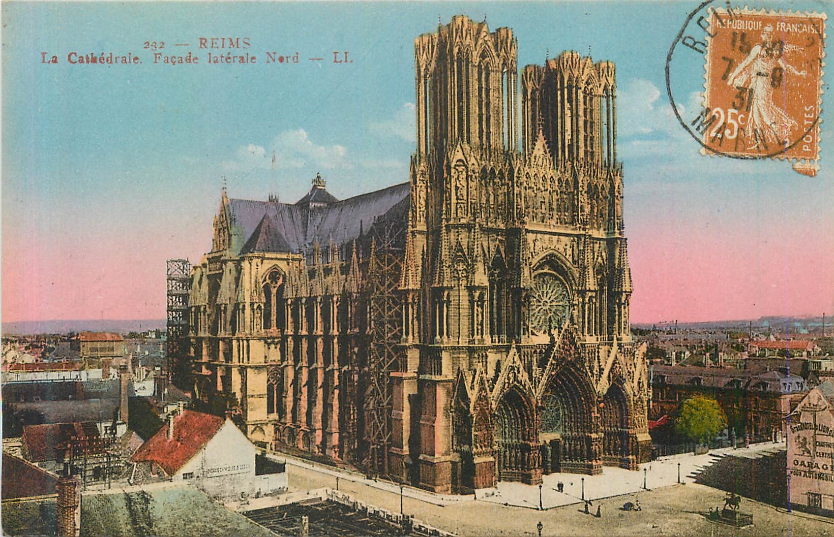 CPA Reims La Cathedrale Facade Laterale Nord
