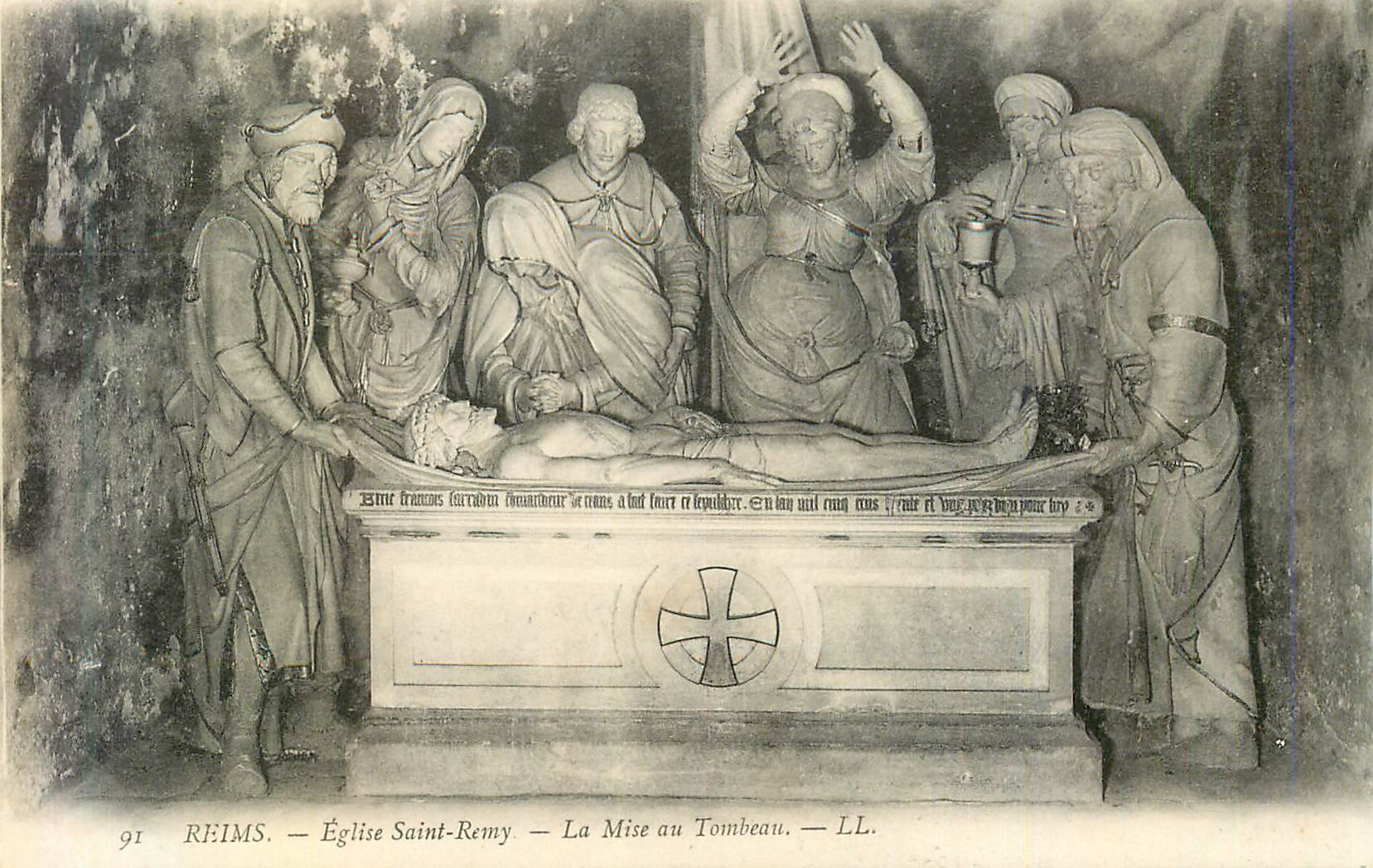 CPA Reims Eglise Saint Remy La Mise au Tombeau
