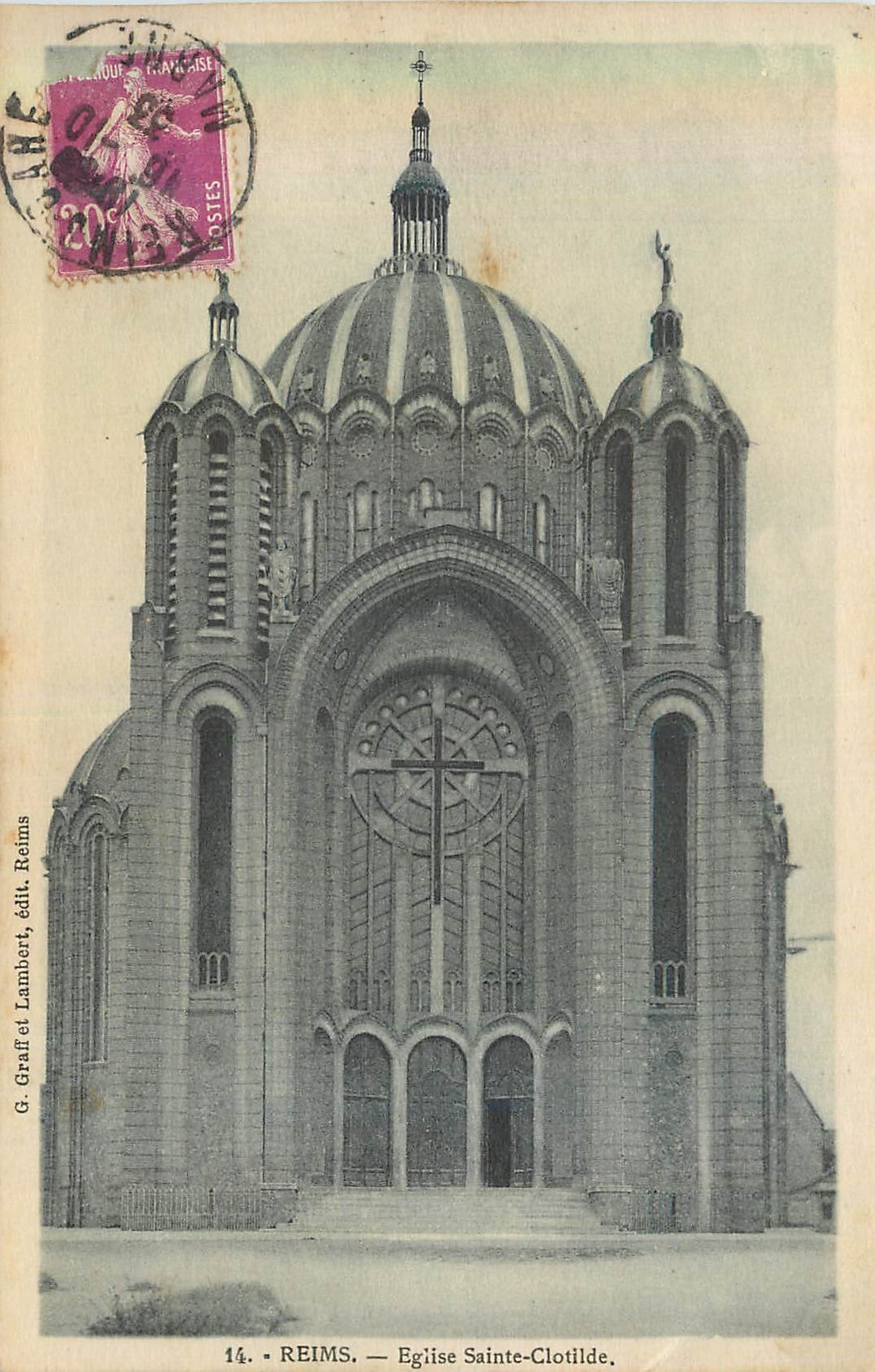 Reims — Église Sainte-Clotilde — G. Graff et Lambert, édit. Reims, n°14