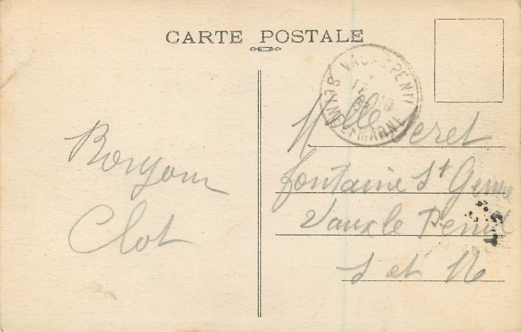 Reims — Église Sainte-Clotilde — G. Graff et Lambert, édit. Reims, n°14 — Rückseite