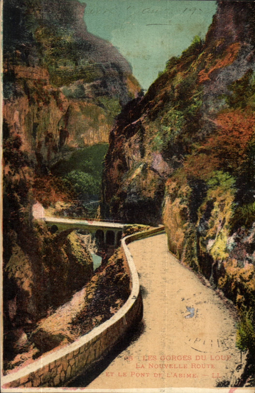 Gorges du loup CPA la nouvelle route et le pont de l abime