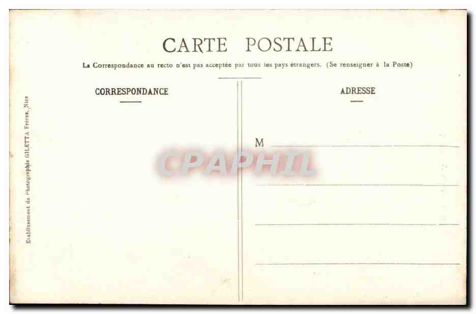 La Turbie (Alpes-Maritimes) — Vieja Calle — Edición Giletta, fot., Nice, n°1014 — Reverso