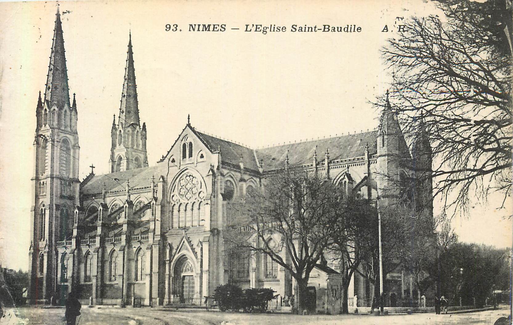 CPA 93 nimes l eglise saint baudile