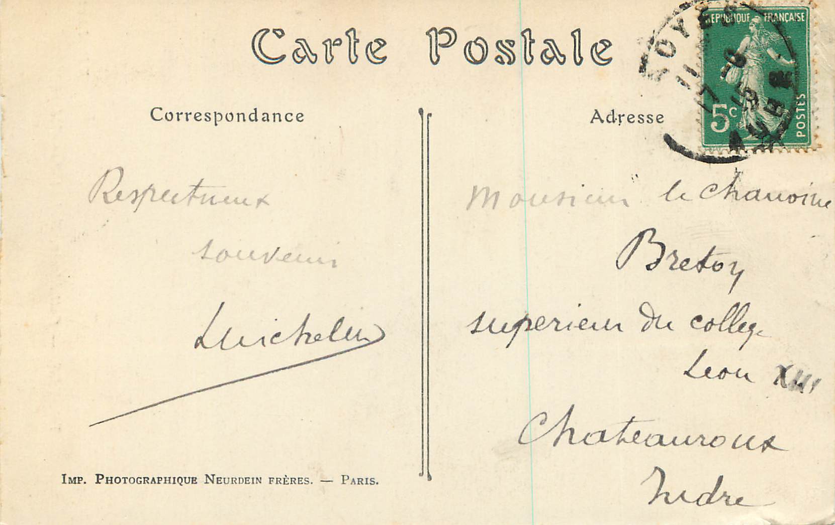 CPA 231 troyes cathedrale nef et bas cote sud — Rückseite