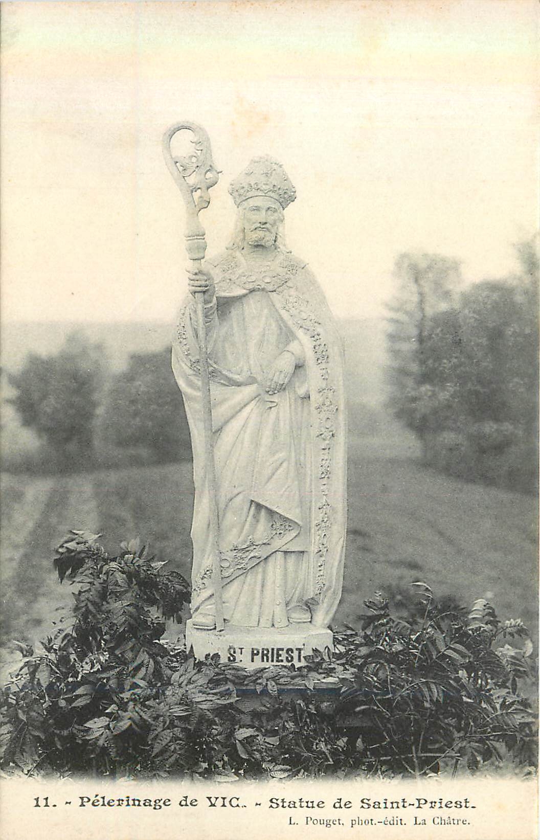 CPA 11 pelerinage de vic statue de saint priest