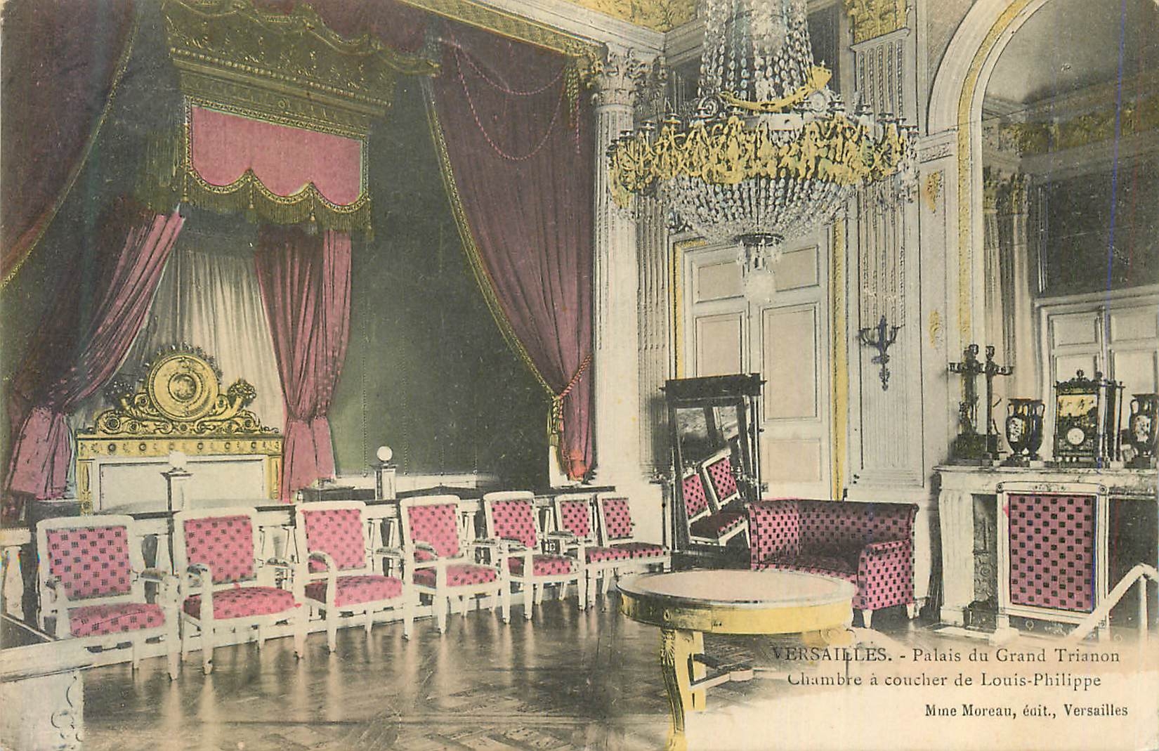CPA Versailles palais du grand trianon chambre a coucher de louis philippe