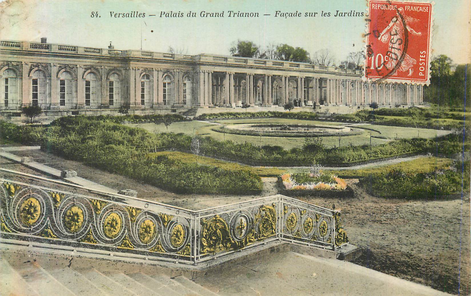 CPA 84 versailles palais du grand trianon facade sur les jardins