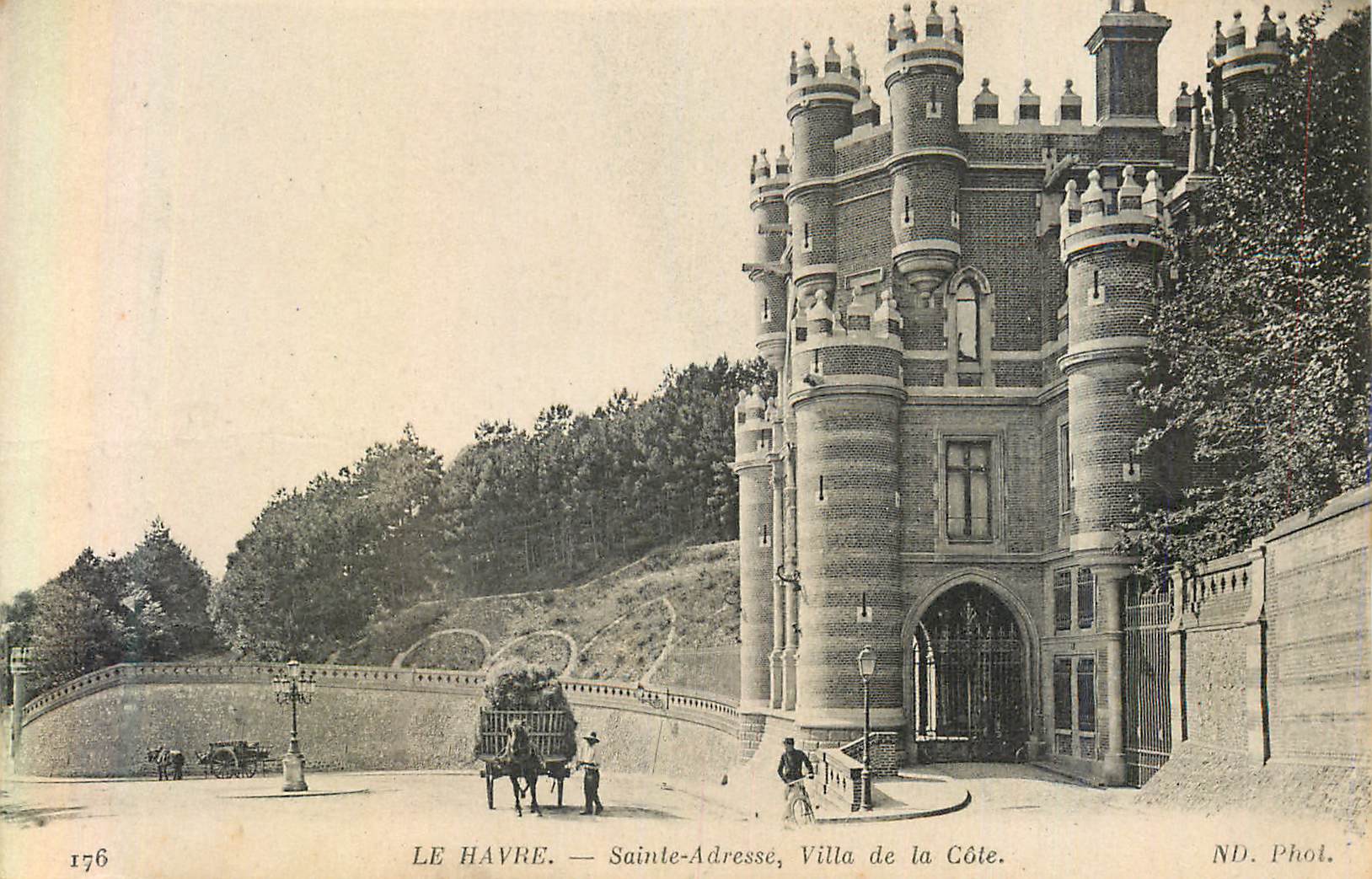 CPA 176 le havre sainte adresse villa de la cote (animee)