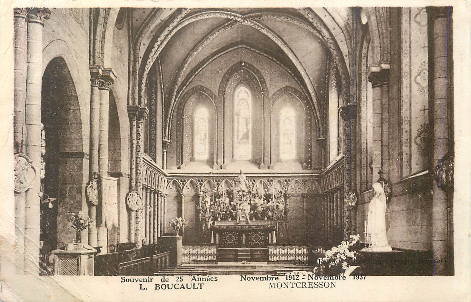 CPA Souvenir de 25 annees l boucault novembre 1912 novembre 1937 montcresson