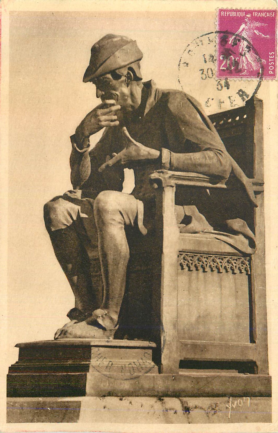 CPA La douce france 21 bourges(cher) statue de louis xi oeuvre remarquable de jean baffier