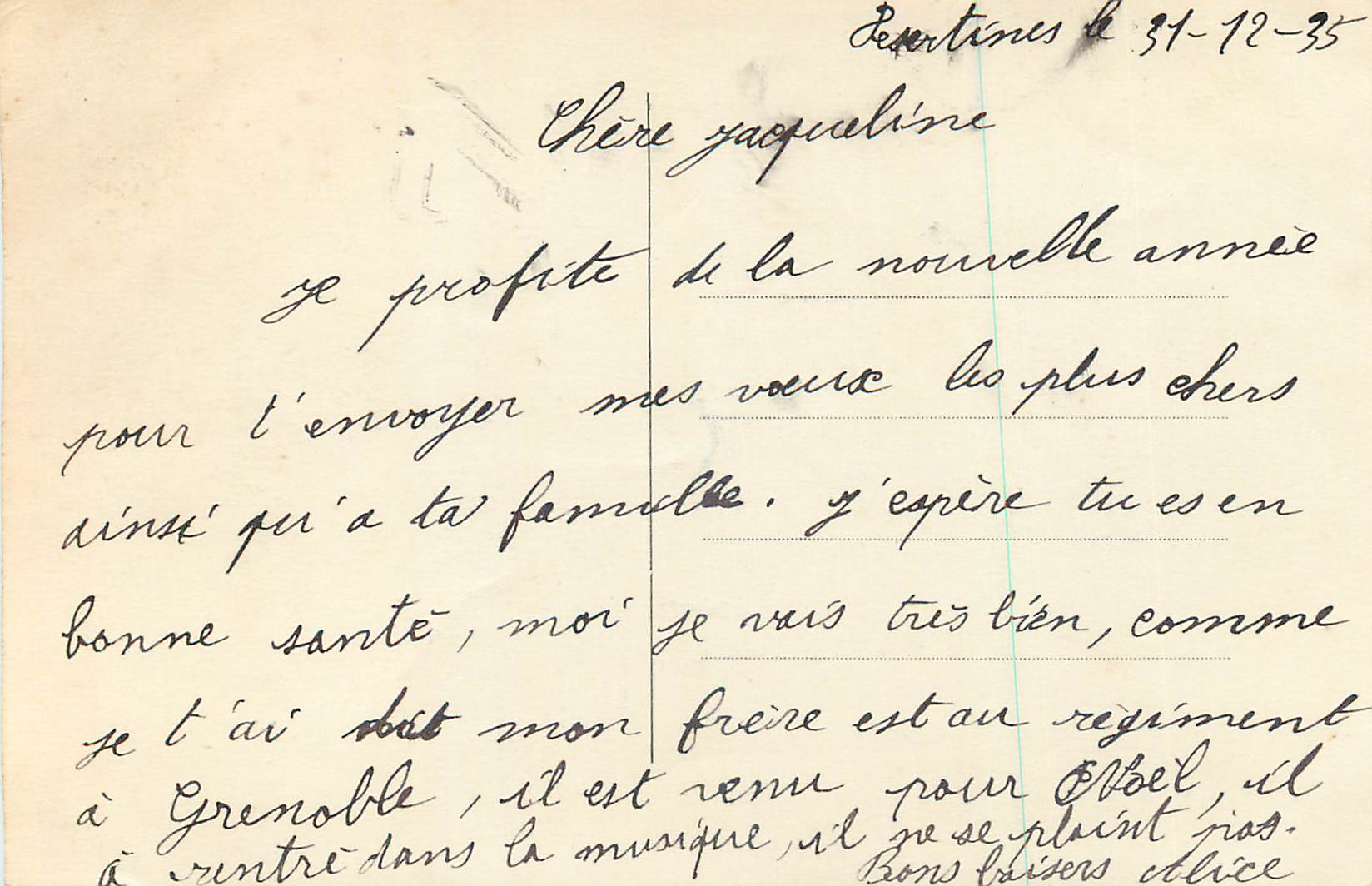 CPA Bonne annee — Back