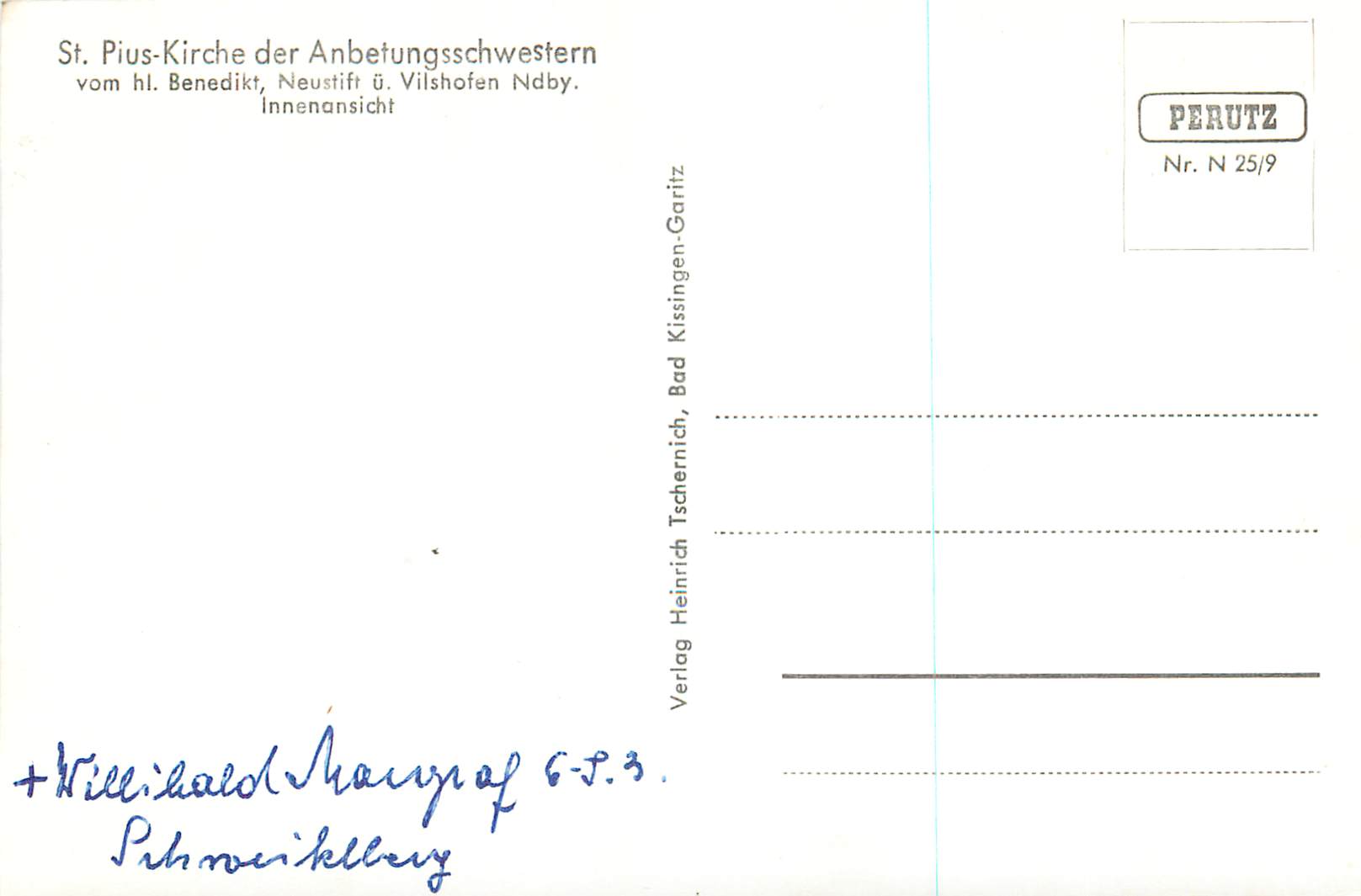 CPM St pius kirche der anbetungsschwestern — Rückseite