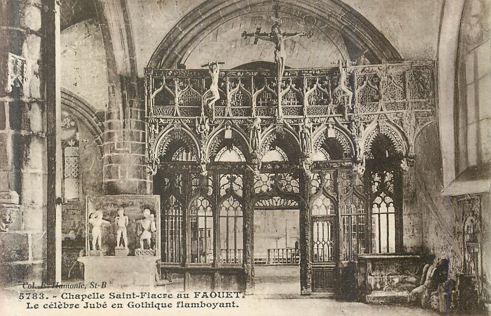 CPA 5733 chapelle saint fiacre au faouet le celebre jube en gothique flamboyant