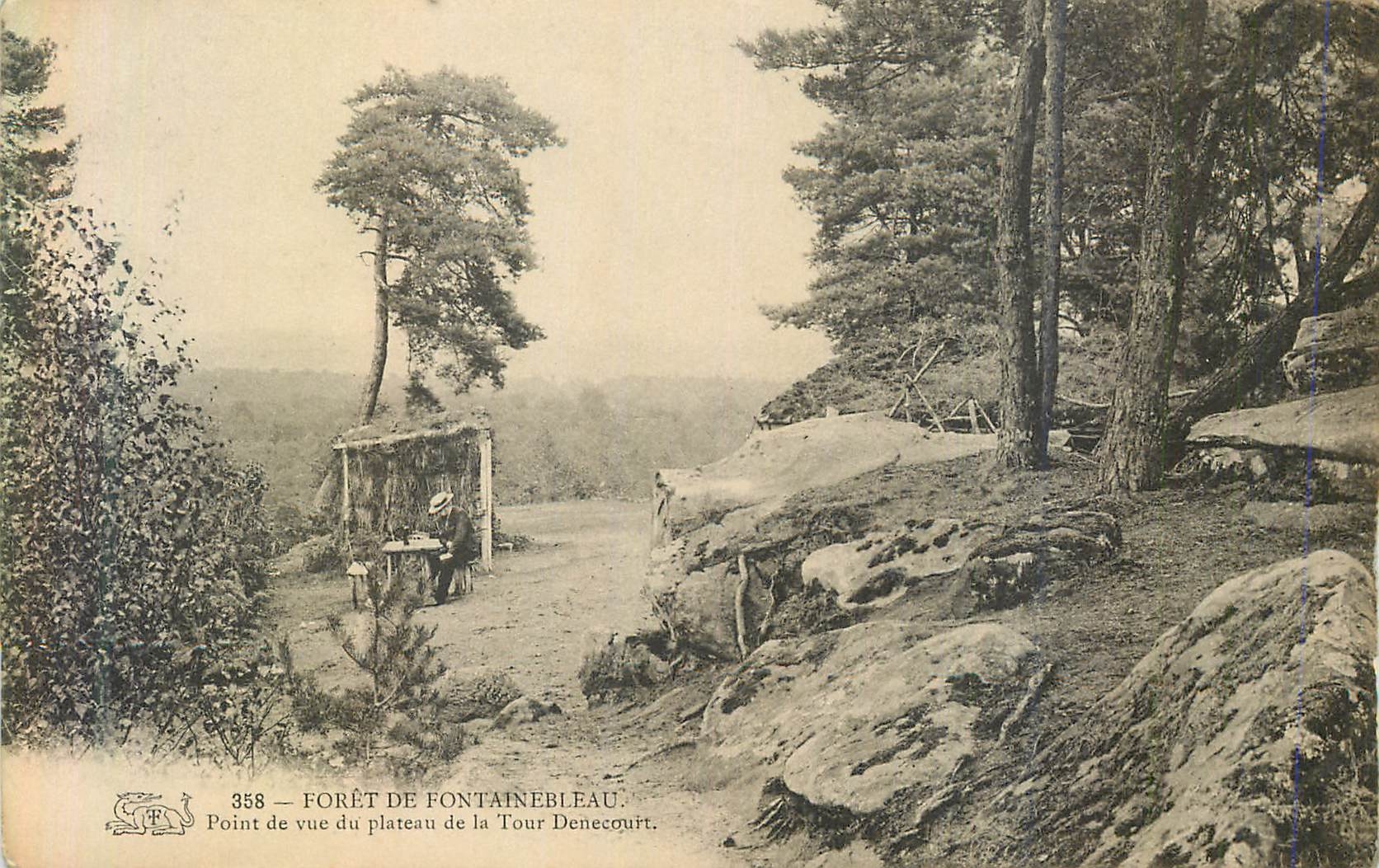 Bosque de Fontainebleau — Vista del plateau de la Torre Denecourt — Editor F. P. n° 358