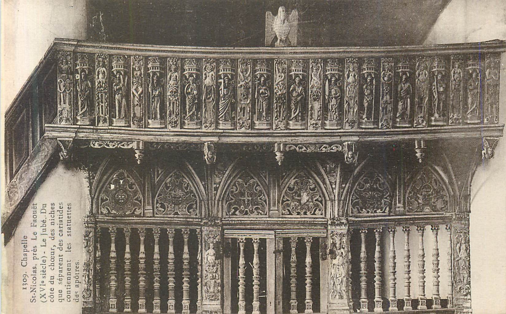 CPA 1300 chapelle st nicolas pres le faouet (xvi siecle) le jube