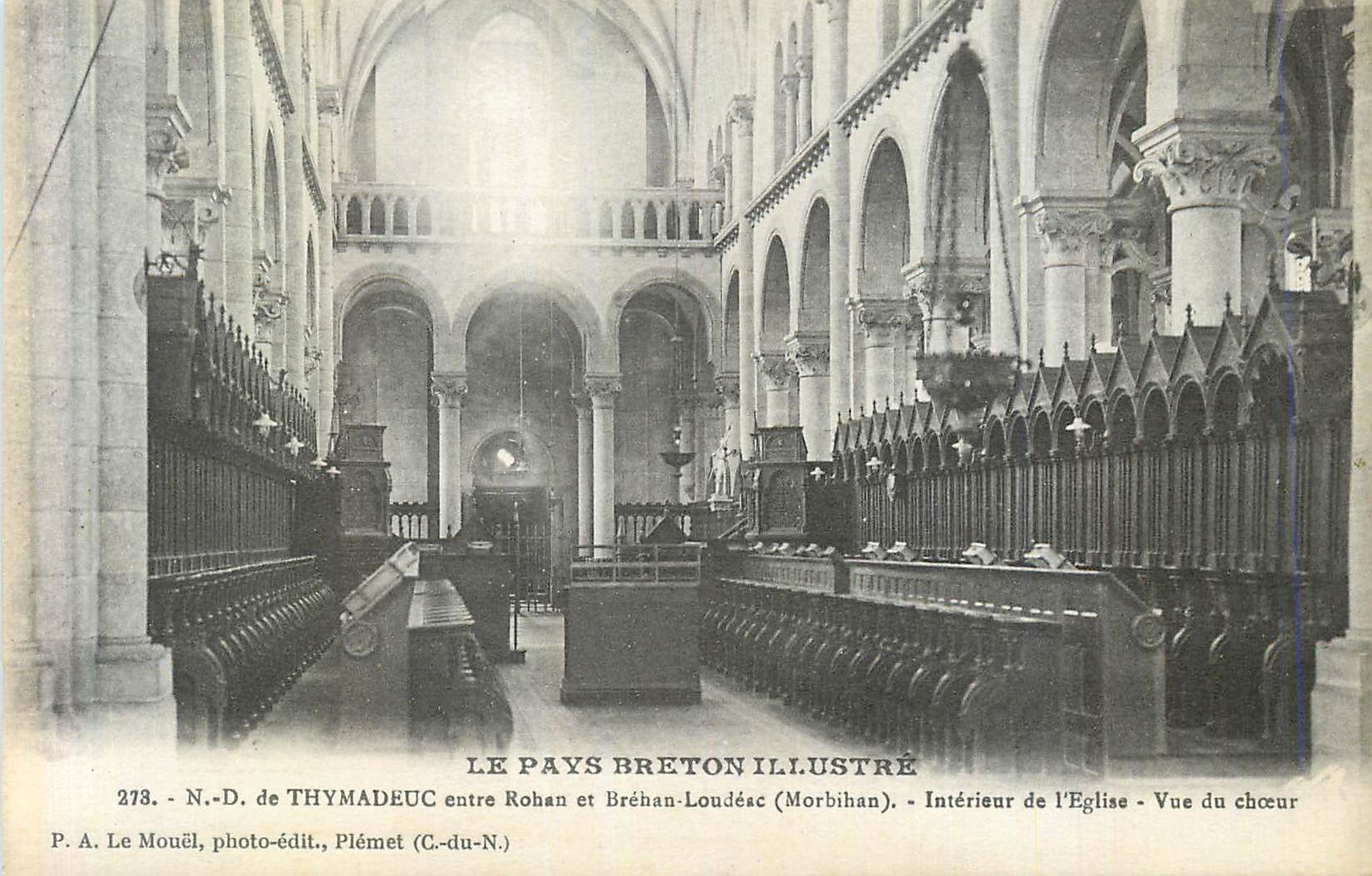 Intérieur de l'église - Vue du chœur - N.-D. de Thymadeuc entre Rohan et Bréhan-Loudéac (Morbihan)