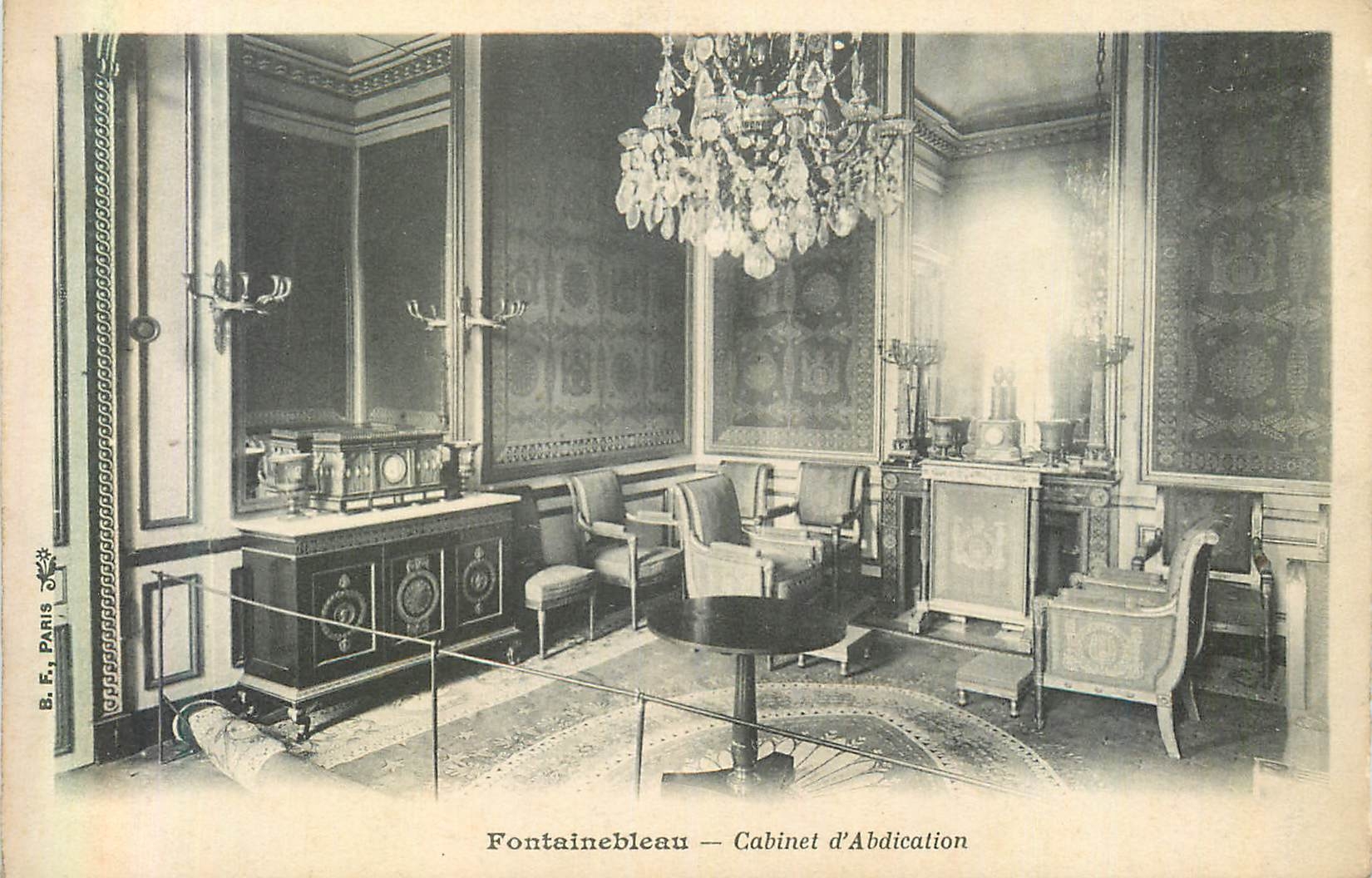 Fontainebleau — Cabinet d'Abdication — B. E., Paris