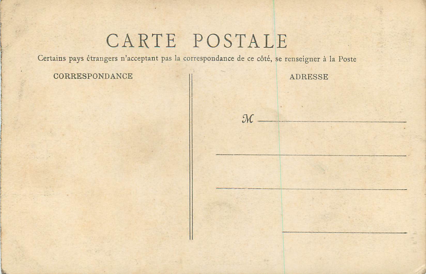 CPA Fontainebleau galerie henri II — Verso