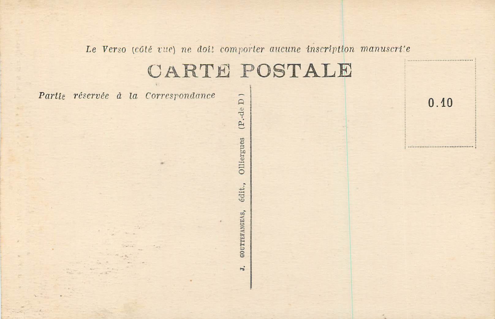CPA Auvergne 251 thiers maisons de l homme de bois (xv s facade en bois sculpte) — Rückseite