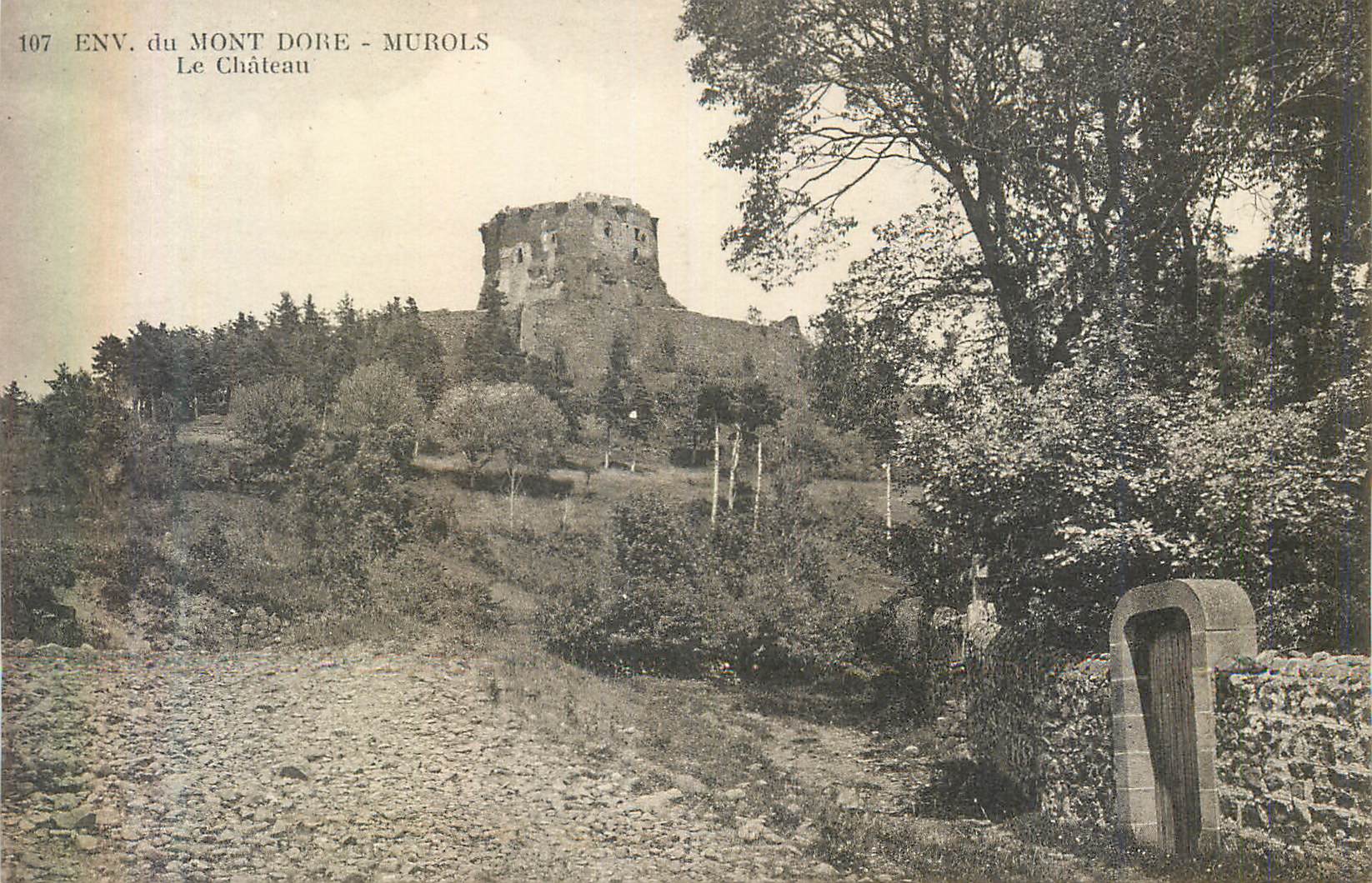 CPA 107 env du mont dore murols le chateau
