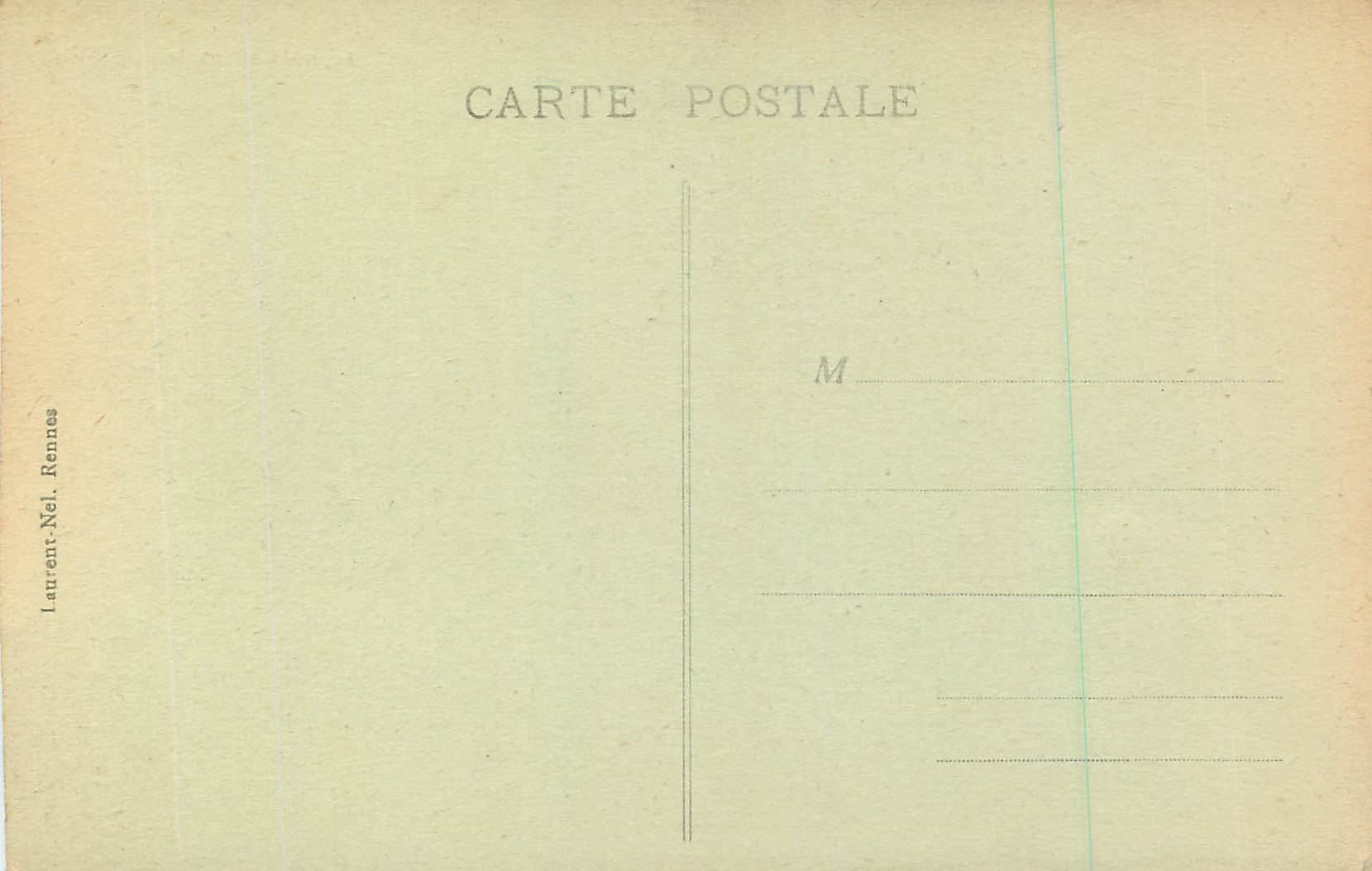Château de Josselin — vue du château avec tour ronde et façade gothique — éditeur Laurent-Nel, Rennes, n° 1256 — Verso