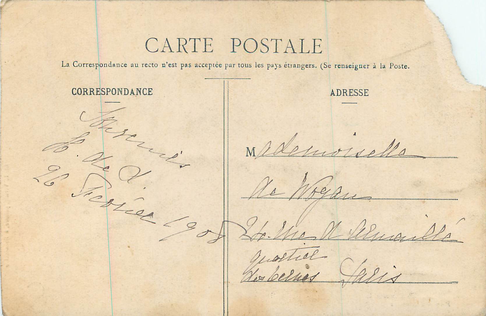 CPA 19 chateau de bonnetable perron d honneur — Rückseite