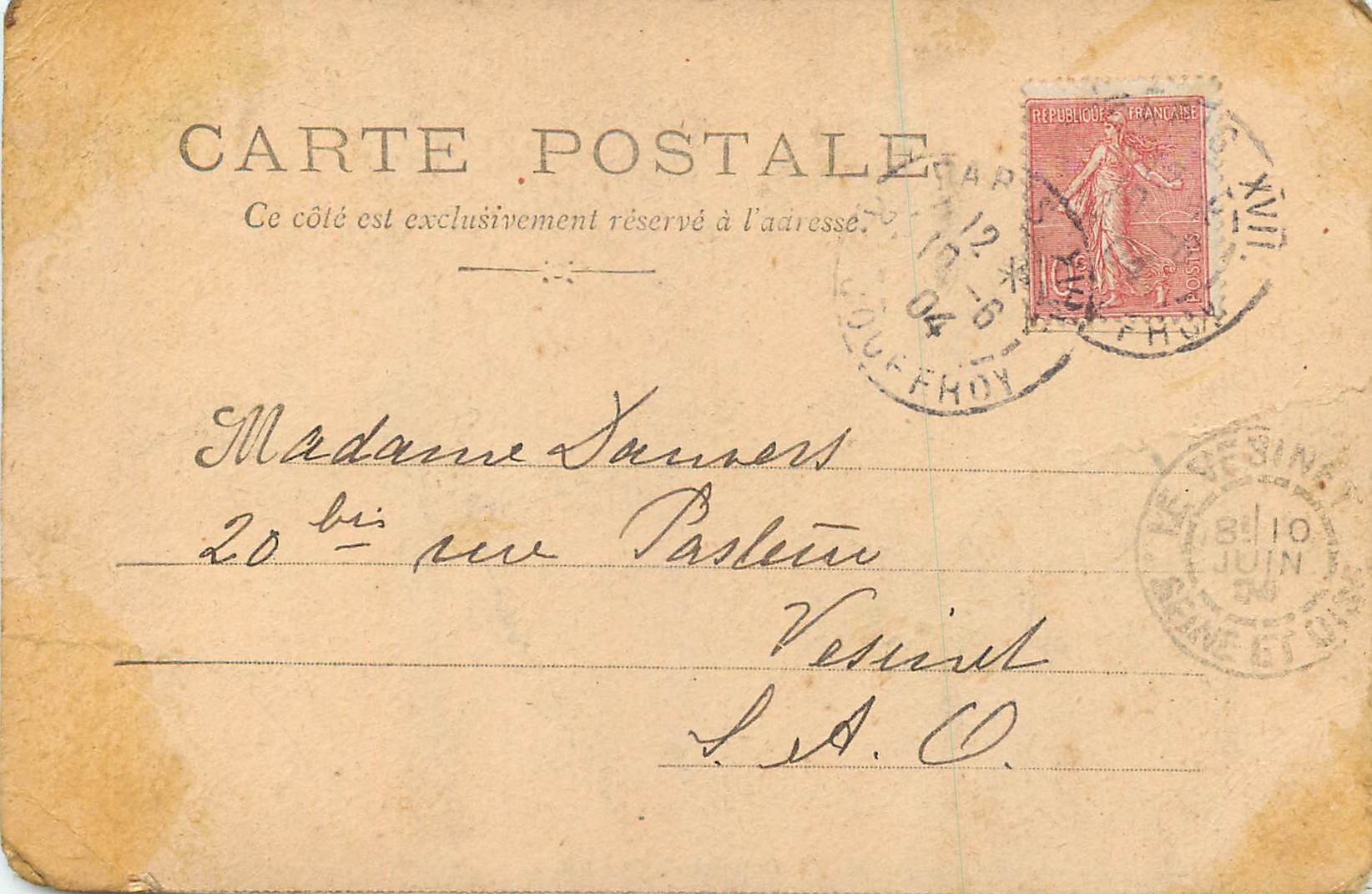CPA Les bords de l eure — Verso
