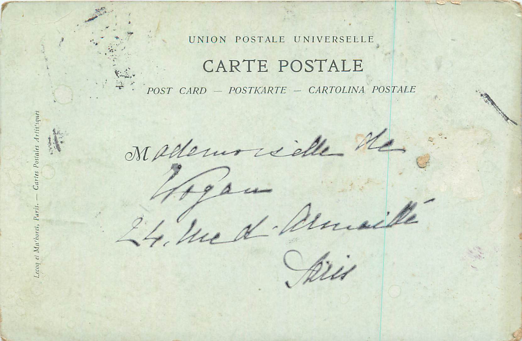 CPA La vieille eglise de Croissy — Rückseite