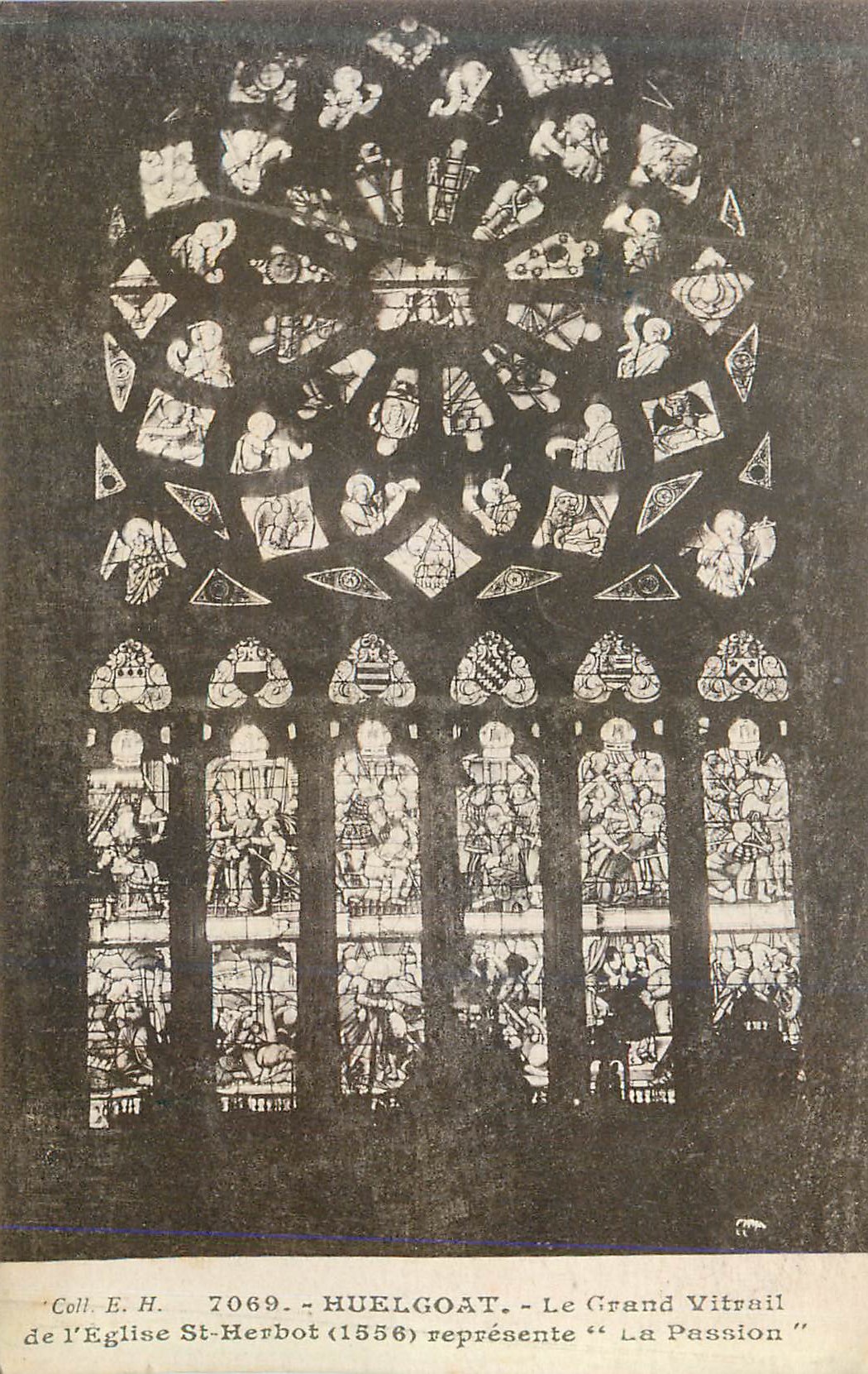 CPA 7069 huelgoat le grand vitrail de l eglise st herbot (1556) represente la passion