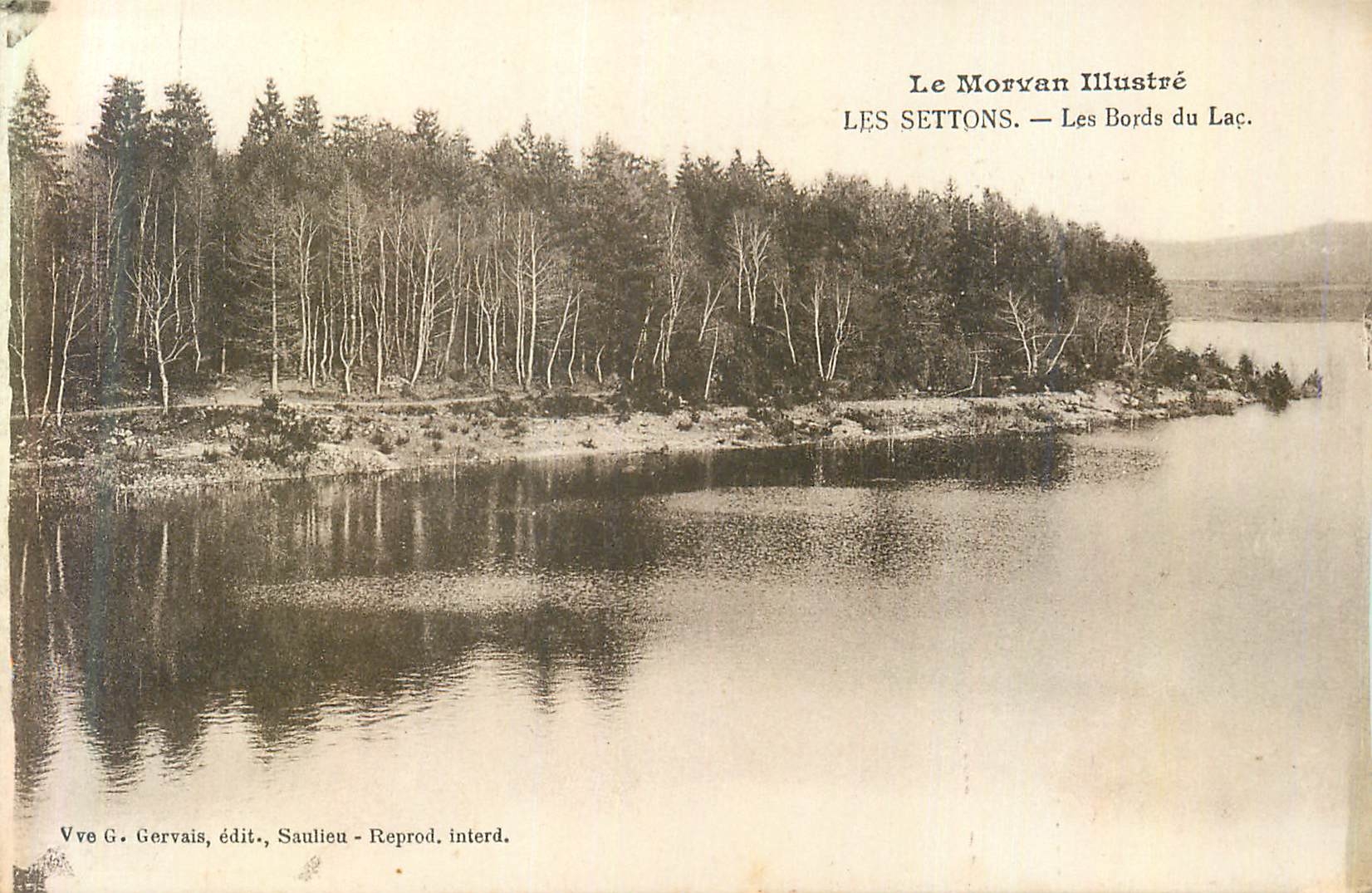 CPA Le morvan illustre les settons les bords du lac