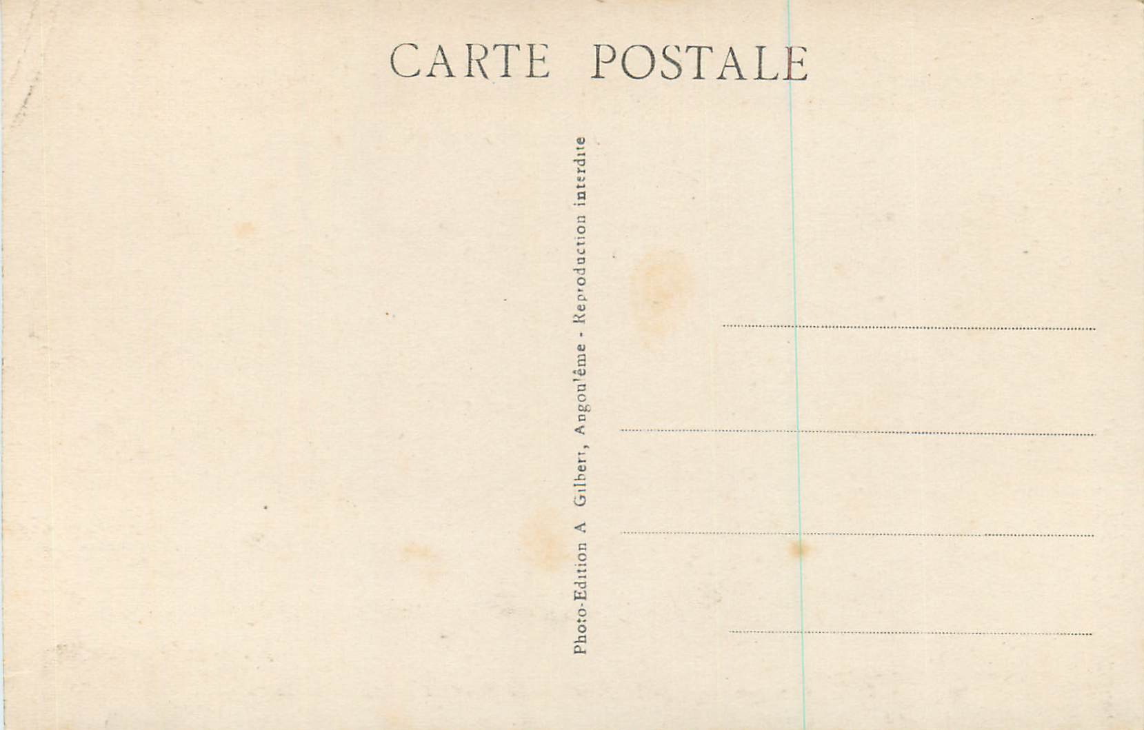 CPA Ag a 490 angouleme le rempart desaix et la cathedrale — Rückseite