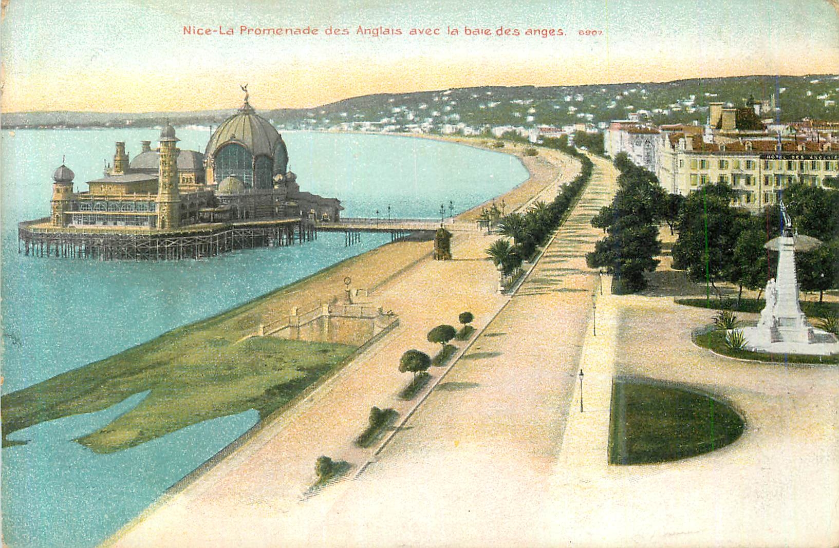 CPA Nice la promenade des anglais avec la baie des anges