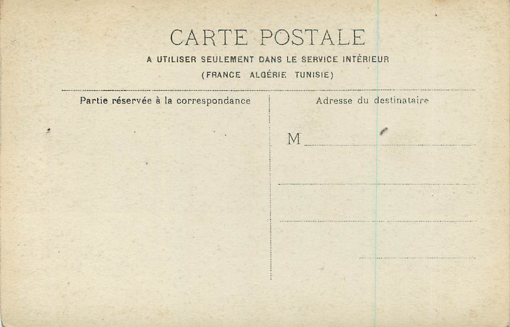 CPA Paris Ministere des Colonies — Rückseite