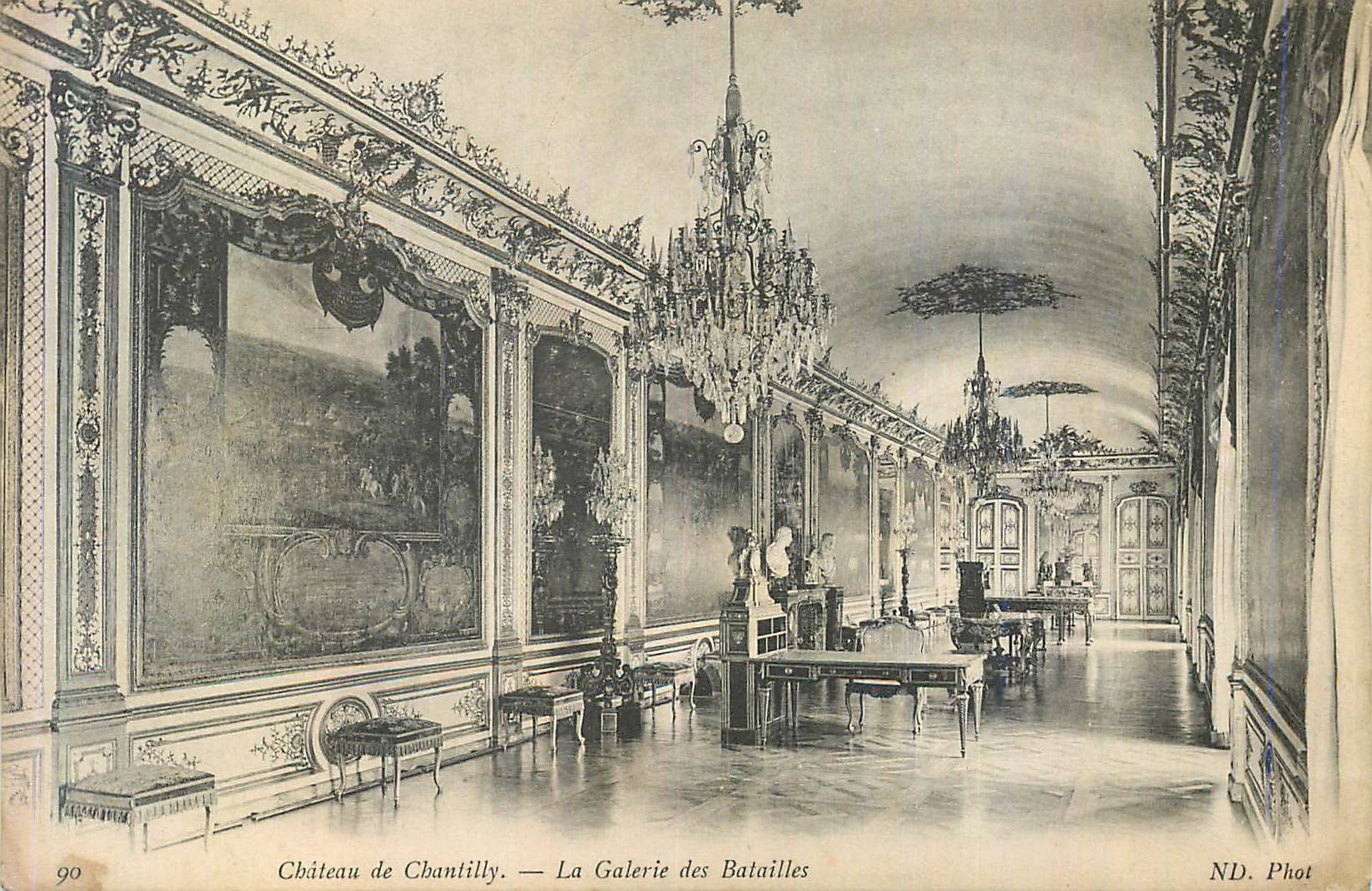 CPA 90 chateau de chantilly la galerie des batailles