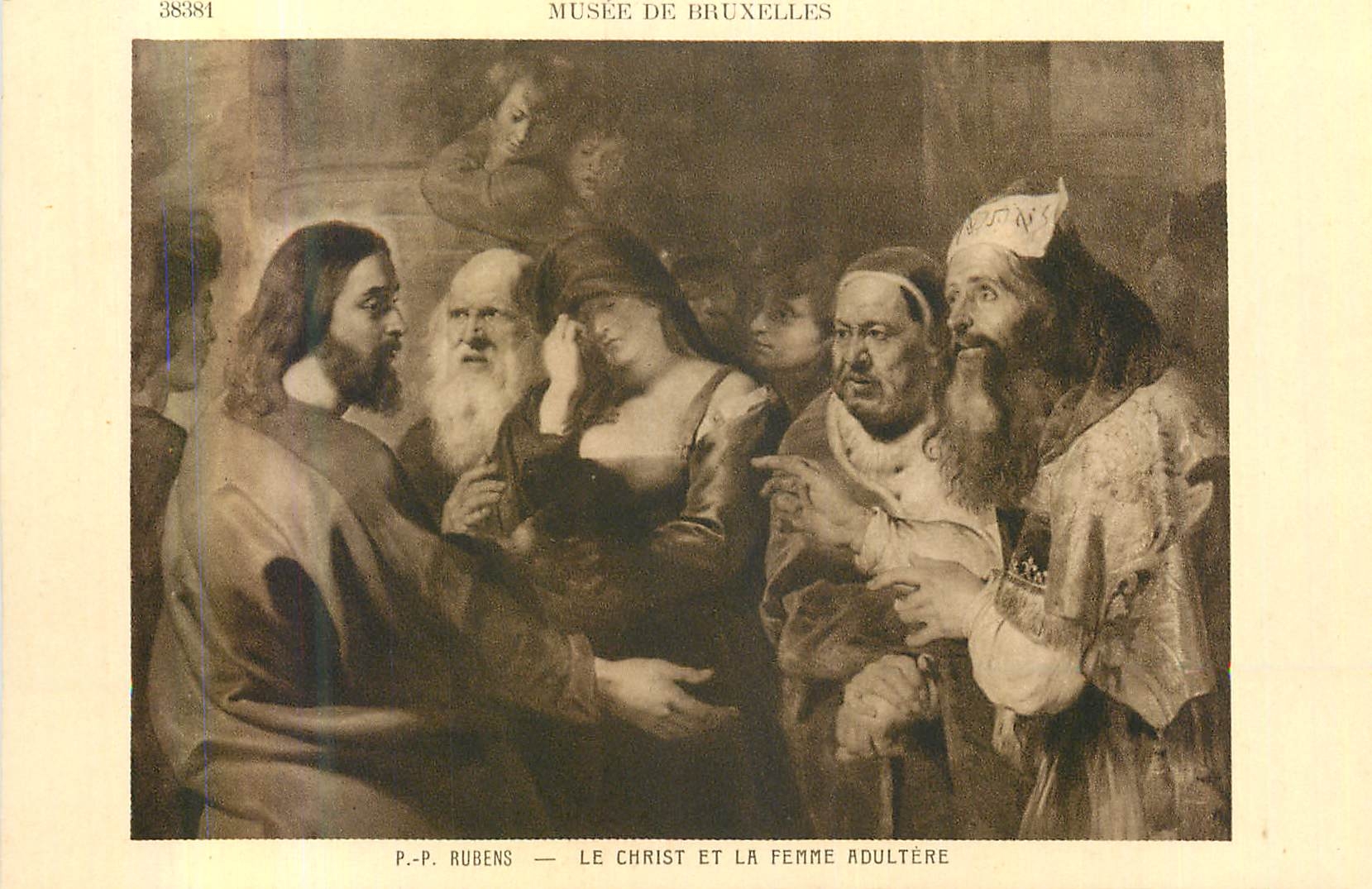 CPA P p rubens le christ et la femme adultere