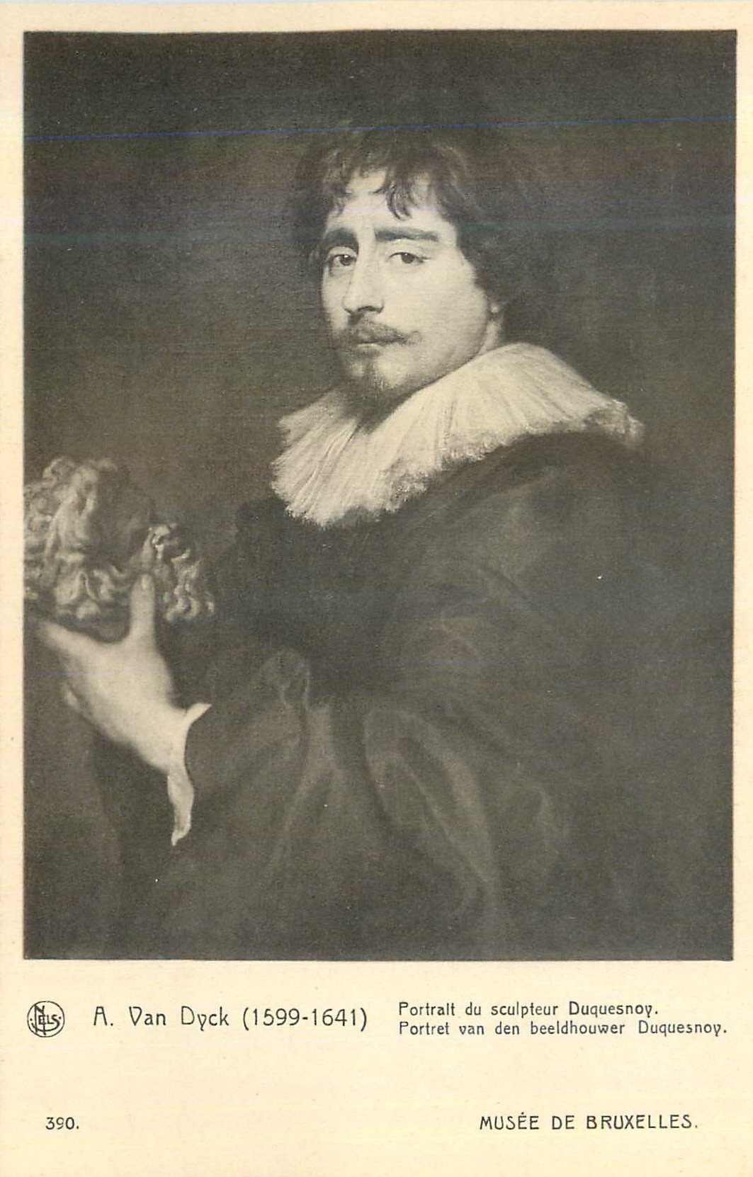 CPA A van dyck (1599 1641) portrait du sculpteur duquesnop musee de bruxelles