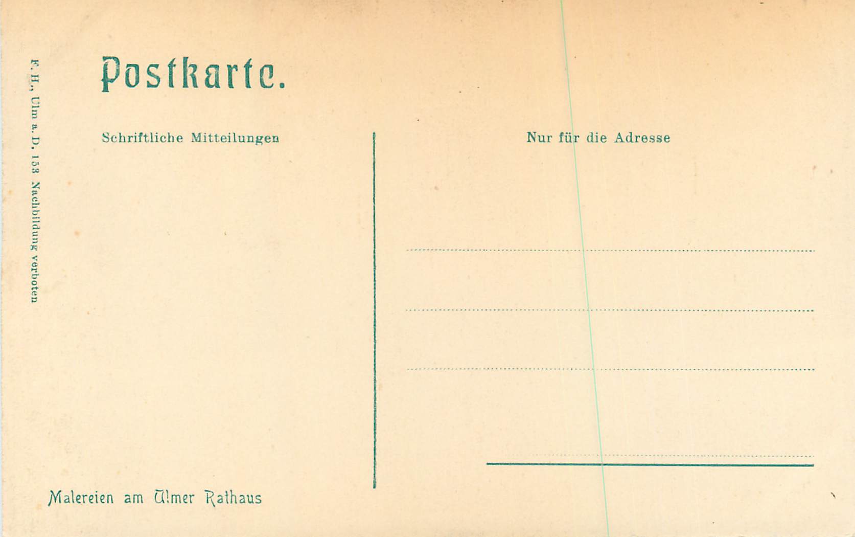 CPA Malereien am almer rathaus — Rückseite
