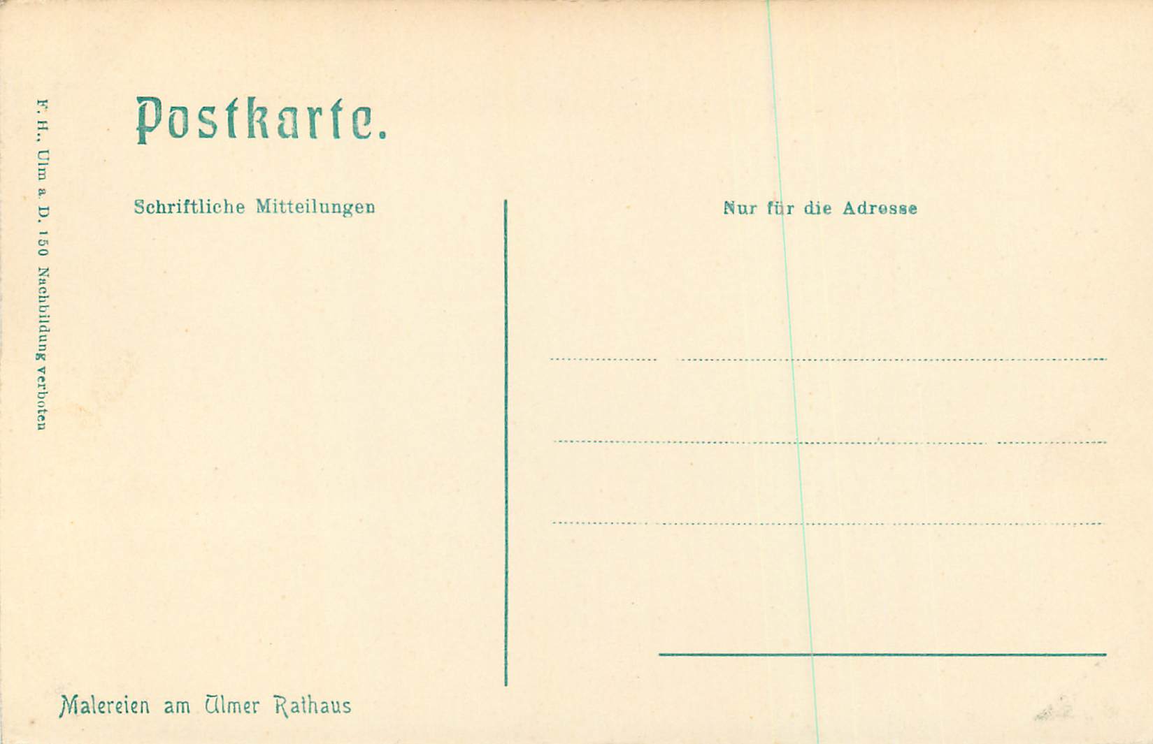 CPA Malereien am almer rathaus — Rückseite