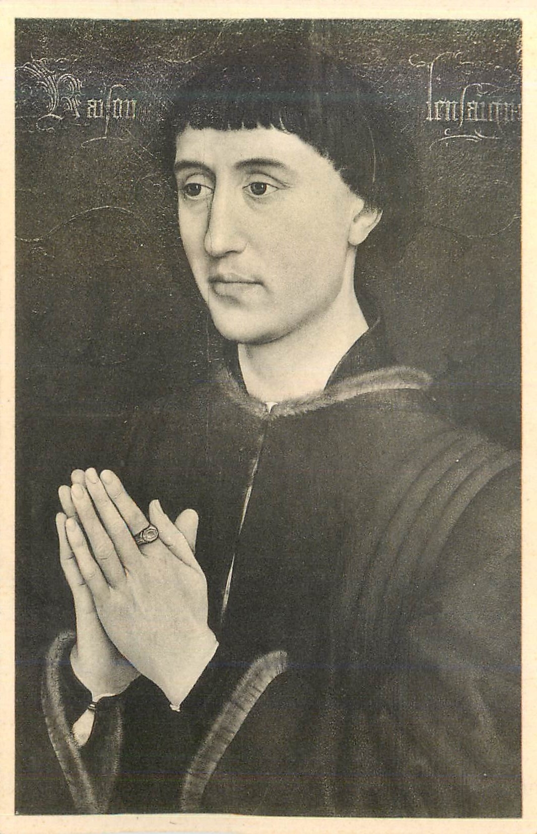 CPA Roger de la pasture ou van der weyden (1400 1464) portrait de laurent froiment 516