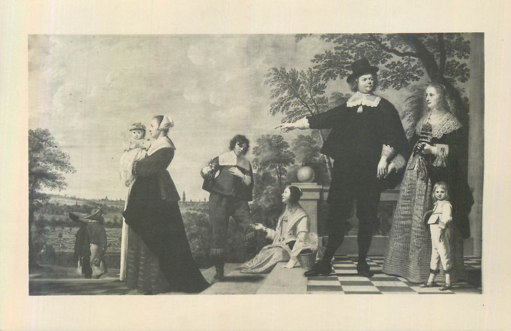 CPA J van oost (l ancien) (bruges vers 1601 1671) n 181 portrait d une famille brugeoise