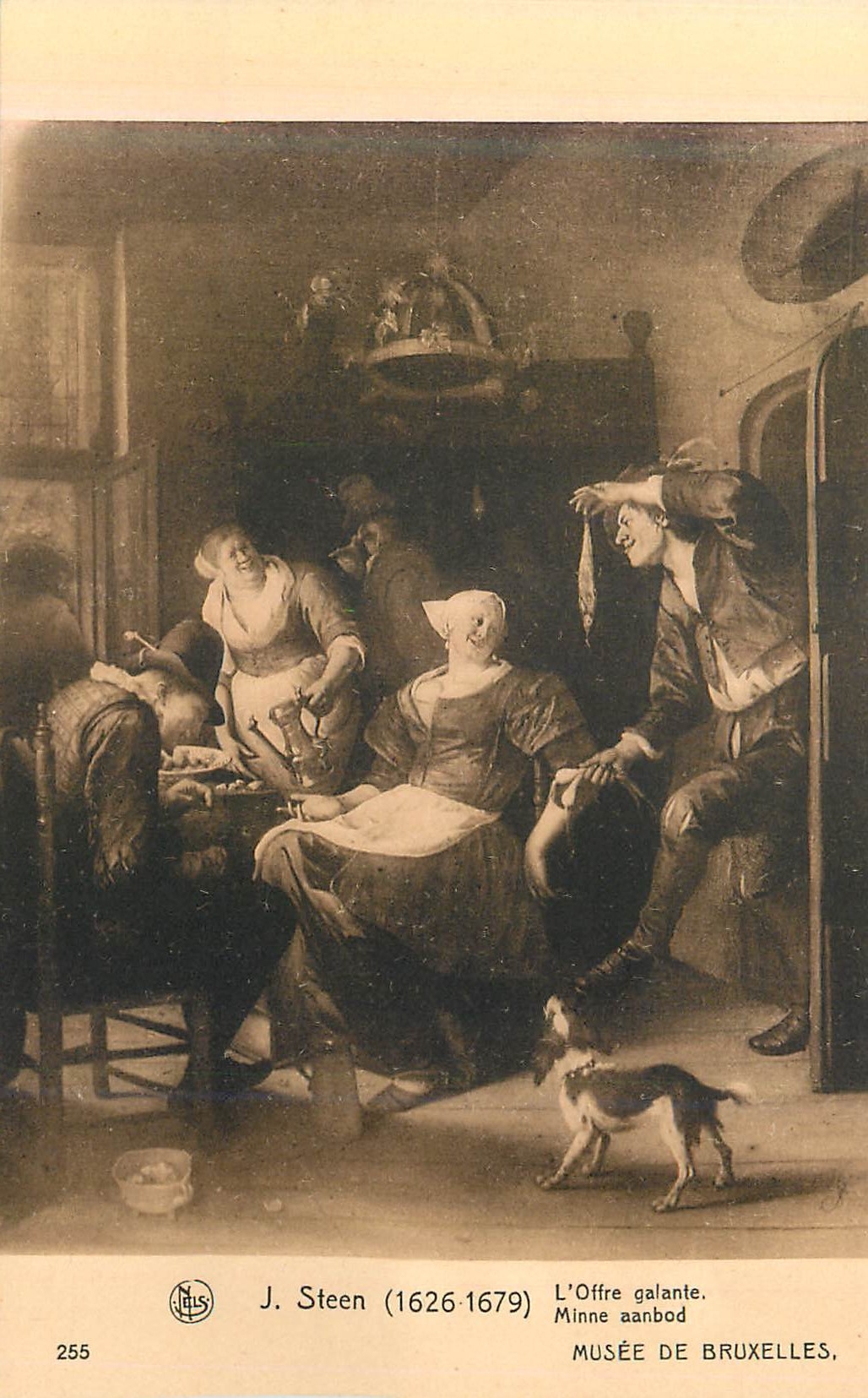 CPA J steen (1626 1679) l offre galante minne aanbod musee de bruxelles